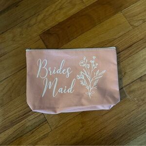 Bridemaid Pink Cosmetic Makeup Bag Bridal